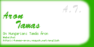 aron tamas business card