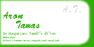 aron tamas business card